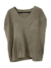 L 2PINK Vネック ポンチョ ニットベスト ベージュ