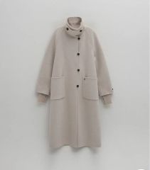 louren shaggy half coat ベージュ コート - メルカリ
