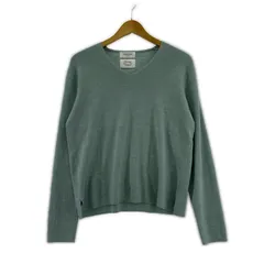 OPAQUE.CLIP オペークドットクリップ Vネック ウール混ニット size38/M/ライトグリーン