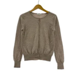 NATURAL BEAUTY BASIC ナチュラルビューティーベーシック ウール ニットカーディガン sizeM/ベージュ