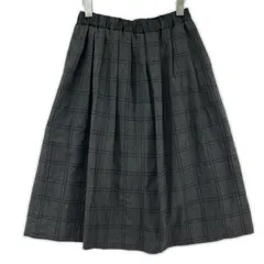 COMME CA ISM コムサイズム チェック フレアスカート size7/チャコールのサムネイル