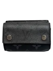 ルイ ヴィトン モノグラム エクリプス ディスカバリー 三つ折り財布 コンパクトウォレット M67630 ブラック PVC レザー メンズ LOUIS VUITTON 【中古】　H8-3-142