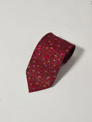 ボックス エル レッド パータン シルク100 ハンドメイド ネックタイ