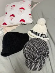 ぽかぽか 冬 帽子 3種 (ZARA ベレー帽 ポンポン ボンボン帽子 など)