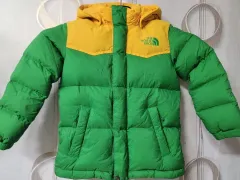 THE NORTH FACE ザノースフェイス キッズ 子供用 グリーン/イェロー ダウン アウター 105号