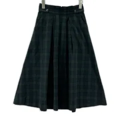 MACKINTOSH PHILOSOPHY マッキントッシュフィロソフィー チェック柄 サッカースカート size36/ダークグリーン系