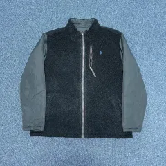 usポロ リバーシブル シープスキン フリース キルティング アウター
