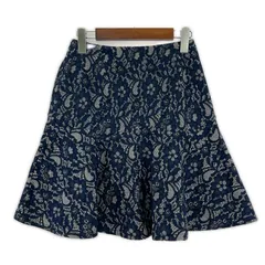 Feroux フェルゥ レース フレアスカート size2/ネイビー