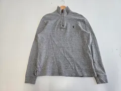 ポロラルフローレン ニット ハーフジップアップ グレー