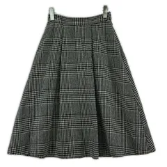 index インデックス グレンチェック タック フレアスカート sizeS/ブラック×ホワイトのサムネイル