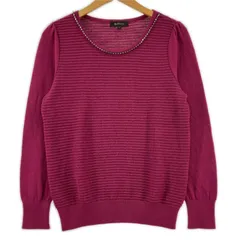 Reflect リフレクト 2wayラインストーン付きニット size9/ピンク系