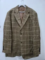 DAKS チェック柄クラシック ウールジャケット ブラウン ウール・ウール ブレザー 105