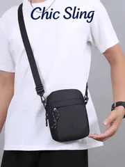 バッグ メンズ ショルダーパック 1個 大容量 ブラック クラッチバッグ ブラックバッグ ハンドバッグ オフィス用品 ヴィンテージ収納 夫 父の日 プレゼント バレンタイン ギフトバッグ ファッショナブルなハンドバ