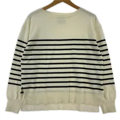 OPAQUE.CLIP オペーク ドット クリップ ボーダーニット sizeM/オフホワイト×ブラック