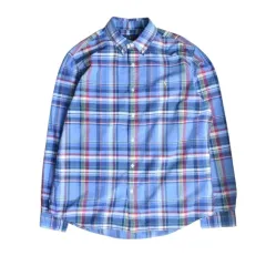 ポロラルフローレン QRラベル チェックシャツ XL N0946