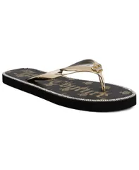 ジューシークチュール レディース シューズ サンダル Juicy Couture Womens Shamrock Flip Flops BlackGold ブラックのサムネイル
