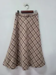 GLACIER チェック ロング スカート