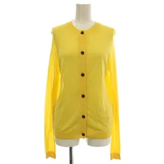 ジルサンダー JIL SANDER NAVY ニット カーディガン 薄手 長袖 S 黄色 イエロー KRJNYM0007 /☆G