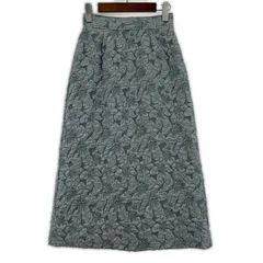 N.Natural Beauty Basic  エヌナチュラルビューティベーシック 花柄  バックスリットロングスカート sizeS/ライトブルー