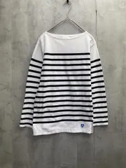 ORCIVAL オーシバル ボーダー柄 バスクシャツ 蜂ロゴ ワッペン ロング Tシャツ size1/白ｘ黒 ■◇ レディース