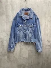 ZARA ザラ THE RAW EDGE JACKET ダメージ加工 Gジャン デニム ジャケット sizeXS/青 ■◇ レディース