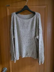 (新品)編み風ニット ブラウン