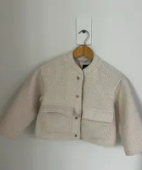 ZARA 女子用 アイボリー カラー ノーカラー ジャケット 6-7歳 120