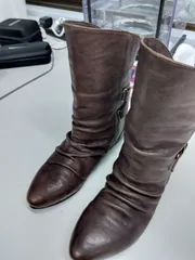 HIMIKO 卑弥呼 本革 サイドゴア ショートブーツ ブラック 22.5cm