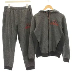 アディダス adidas セットアップ 上下 スウェットジャケット ジャンパー ジョガーパンツ イージー L グレー ジップアップ /HN