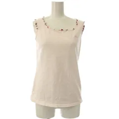 バーバリーブルーレーベル BURBERRY BLUE LABEL タンクトップ ピンク チェックフリル 38 /JP