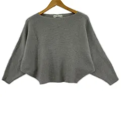 ZARA KNIT ザラ ニット ドルマンスリーブ ボートネックニット sizeEUR S/グレー