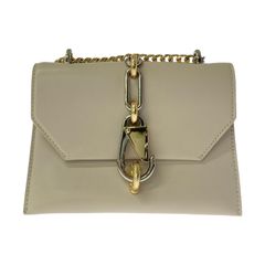 極美品】Charles & Keit ライトベージュチェーンショルダーバッグ 