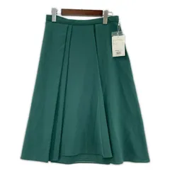 美品 NATURAL BEAUTY ナチュラルビューティー タグ付き プリーツ シフォンスカート size40/グリーン