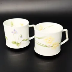ナルミ　ボーンチャイナ　 花柄マグカップ　2客 narumi カップ　食器