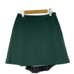 Rubyrivet ルビーリベット ストライプ切替 Aラインスカート size38/グリーン