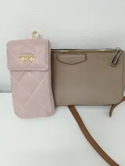 COCOCELUX GOLDダイヤモンドレザー スマホポーチ＆ショルダーバッグのセット