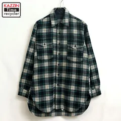 70s USA製 vintage PENDLETON ウール チェック 長袖シャツ メンズ Lサイズ相当