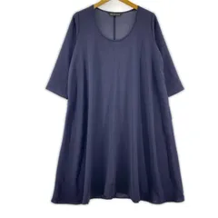 mizuiroind ミズイロインド Aラインワンピース size表記なし/ネイビー