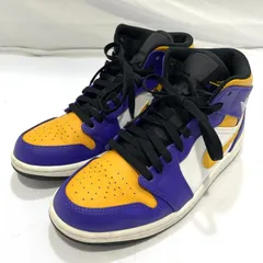【中古】NIKE AIR JORDAN 1 MID LAKERS サイズ25.5cm DQ8426-517[19]