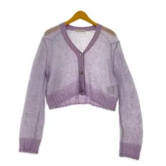 ACNE アクネ モヘア クロップドカーディガン sizeS/パープルのサムネイル
