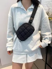 バッグ レディース ウエストバッグ キルト フォーリー ウエストポーチ、ファッショナブル、超快適&調整可能なショルダーバッグ、女性に適しています、ランニング、ショッピング、ハイキング、ワークアウトに最適