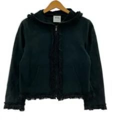 MOSCHINO モスキーノ イタリア製 フリル ジップアップパーカー size表記なし/ブラックのサムネイル