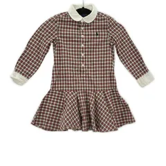 POLO RALPH LAUREN ポロ・ラルフローレン チェック柄 シャツワンピース size 4/レッド系×ホワイト