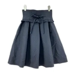 M'S GRACY エムズグレイシー コルセット付き フレアスカート size36/ネイビーのサムネイル