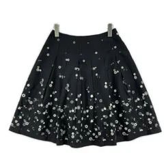 M'S GRACY エムズグレイシー 小花刺繍 Aラインスカート size38/ブラックのサムネイル
