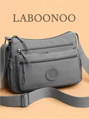 バッグ レディース ショルダーバッグ 調整可能なストラップ付きナイロンショルダーバッグ、複数のコンパートメント、無地、ジッパー開閉、ポリエステルライニング、軽量で便利なクロスボディバッグ、デイリーユース向け