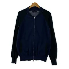 nano universe ナノユニバース ジップアップカーディガン sizeM/ネイビー×ブラック
