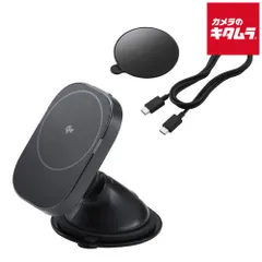 【新品】エレコム W-QC12BK Qi2規格対応ワイヤレス充電器 15W ゲル吸盤 ブラック