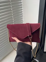 バッグ レディース クラッチバッグ レディース 新作 韓国ファッション エンベロープクラッチバッグ、チェーンショルダー クロスボディバッグ