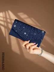 バッグ レディース ドレスバッグ ラインストーン装飾チェーンバッグ、磁気式クロージャー、エレガントでファッショナブルなパーティークラッチ、女性の誕生日パーティーに最適、魅力的な夕方用ショルダーバッグ